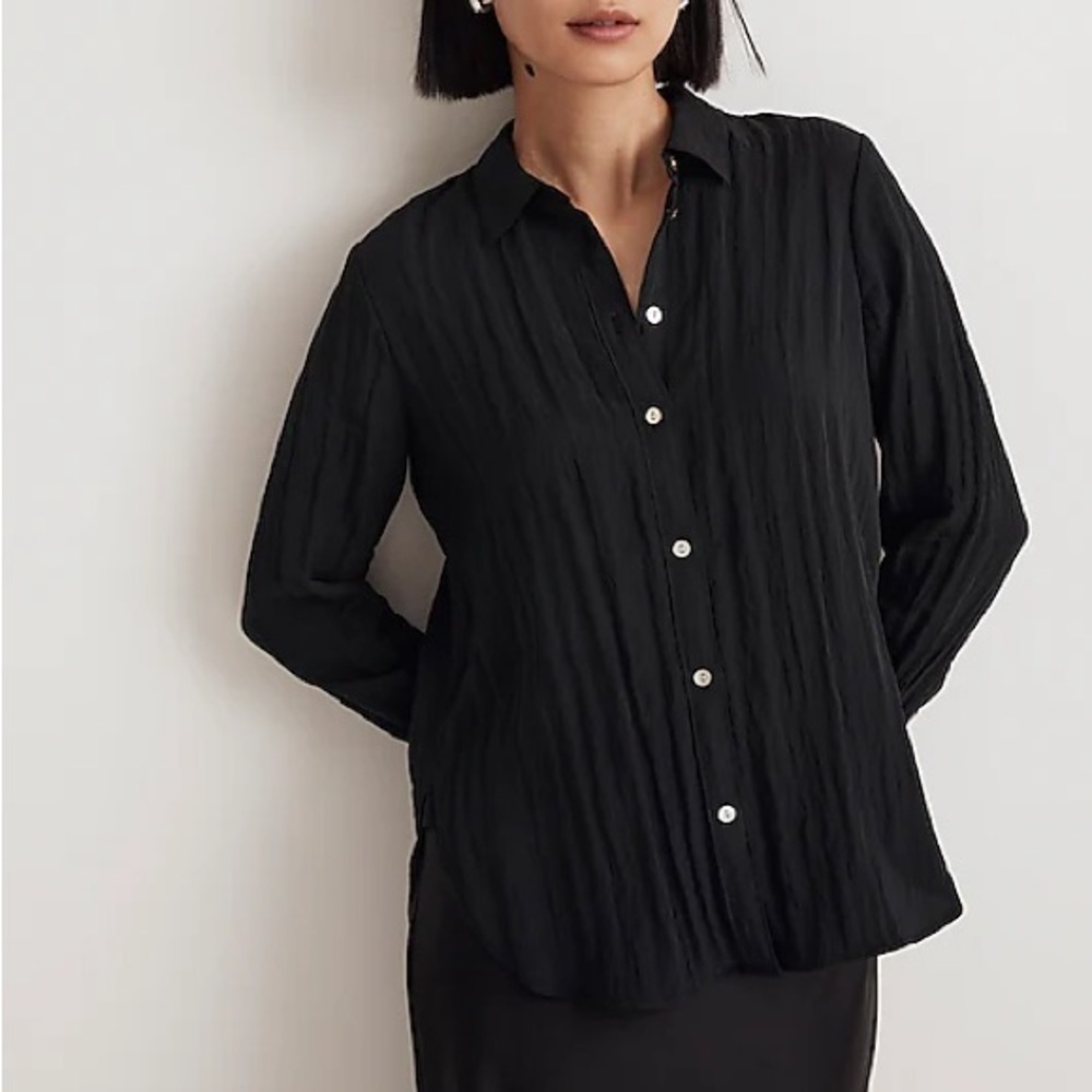 Madewell Crinkled Button Up Shirt